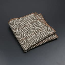 New Fashion Pocket Square Brown Grey Handkerchief Wool Plaid Striped Paisley Hanky Suit Men's Business Wedding Suit Accessories