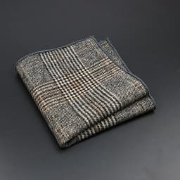 New Fashion Pocket Square Brown Grey Handkerchief Wool Plaid Striped Paisley Hanky Suit Men's Business Wedding Suit Accessories