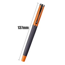 1Pcs High Quality Posture Correction Metal Fountain Pen Frosted Yellow Stripe Gun Grey Stationery Pen School Supplies Ink Pens