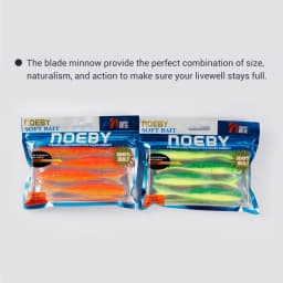 NOEBY Blade Minnow Soft Lures 9cm 11cm Dart Silicone Worm Artificial Soft Bait Saltwater Freshwater for Sea Bass Fishing Lure