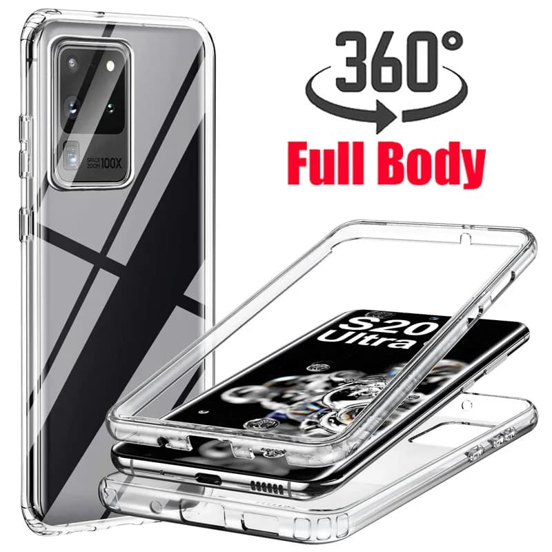 360 Full Clear Silicone Case For Samsung Galaxy S22 S21 S20 S23 FE S24 S25 S26Ultra S10 S9 S8 Plus S105G  S10E Cover