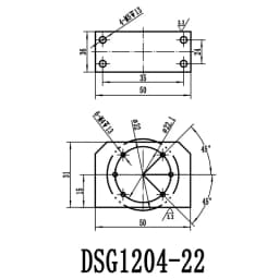 DSG12H 22mm/24mm Mounting Bracket CNC Parts 1204 Ballscrew Aluminum Nut Housing Holder Fits For SFU1210/SFU1204 RM1204