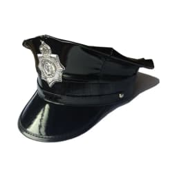 Soft Leather Octagonal Cap for Cosplay, Police Officer, Adult Party, Octagonal Hat Accessories, European and American Style