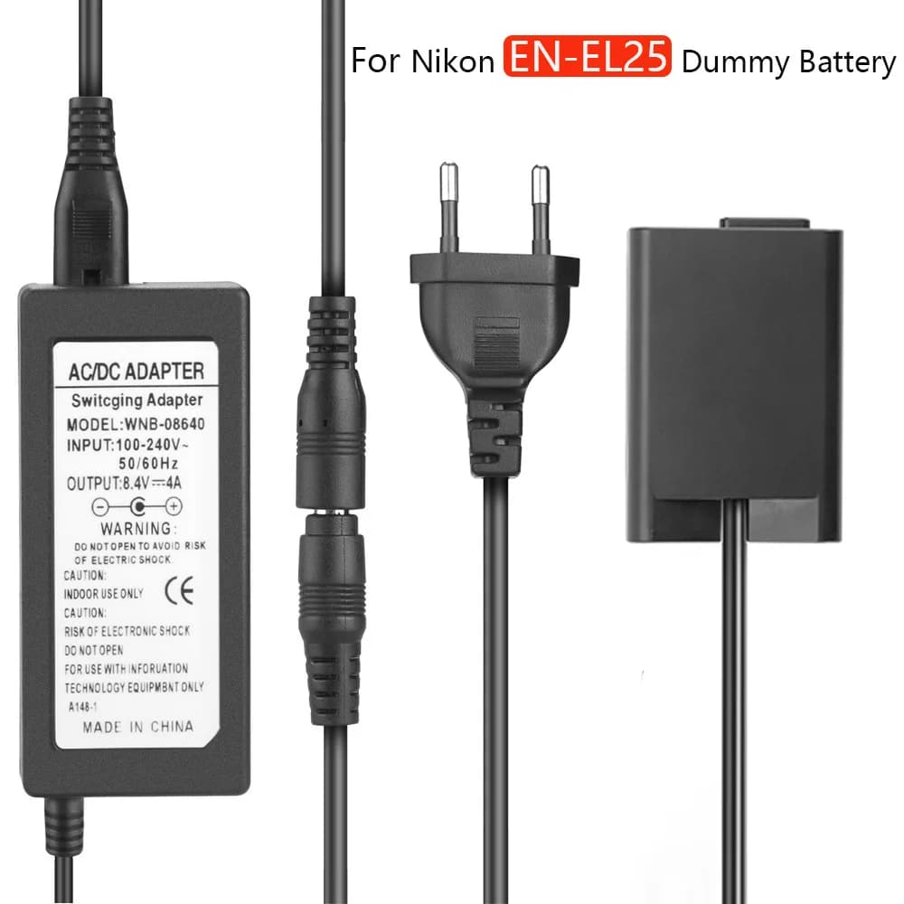 EP-5G EN-EL25 ENEL25 EN-EL25a Dummy Battery AC Adapter for Nikon Z fc Zfc Z30 Z50 camera external power adapter