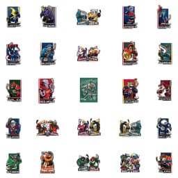10/30/50pcs Sports Ice Hockey Mascot Graffiti Stickers Cool Helmet Luggage Laptop Waterproof Decal Decor Stickers Packs Kid Toy