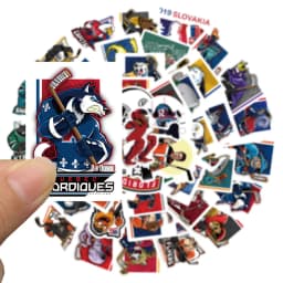 10/30/50pcs Sports Ice Hockey Mascot Graffiti Stickers Cool Helmet Luggage Laptop Waterproof Decal Decor Stickers Packs Kid Toy