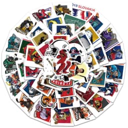 10/30/50pcs Sports Ice Hockey Mascot Graffiti Stickers Cool Helmet Luggage Laptop Waterproof Decal Decor Stickers Packs Kid Toy