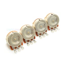 10PCS 250K 500K Guitar Potentiometers Brass 3/8" Short Shaft 24-Tooth Pots 15.5mm for Guitar Parts