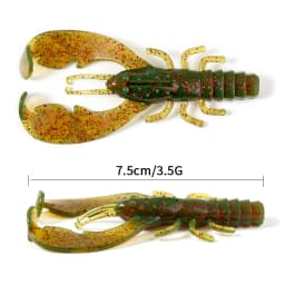 SUNMILE 6pieces Fishing Lures Crayfish Shrimp 7.5cm/3.5g Soft Baits Creature Baits Iscas Artifical bait Bass Perch Fishing Baits