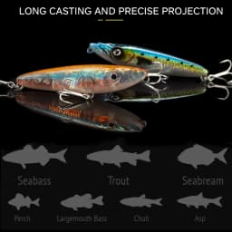 D1 Fishing Topwater Bait Surface Lure 70mm/140mm Walk The Dog Pencil Floating Stickbaits For Bass Trout Accesorios