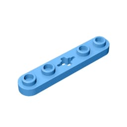 Gobricks GDS-900 Plate 2 x 4 Technical, Plate 1 x 5 with Smooth Ends, 4 Studs and Center Axle Hole compatible with lego 32124