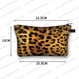 Tiger Leopard Crocodile Zebra Stripes Pattern Cosmetic Bag Women Makeup Bags Jewelry Organizer Ladies Lipstick Toiletries Bag