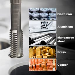 HAMPTON Tyre Valve Thread Tap 5V1 5V2 8V1 8V2 10V1 Right Cutting Straight Fluted Taps Screw Thread Tap Hand Tools