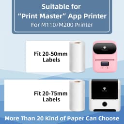 Phomemo Self-Adhesive Labels Paper for Phomemo M110/M200 Self-adhesive Label Printer Waterproof Tag Jewelry Tag Thermal Sticker