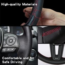 Custom Car Steering Wheel Braid Cover Soft 100% Fit For Toyota RAV4 Corolla Auris 2012-2019 Isis Corolla iM Scion Steering Wrap