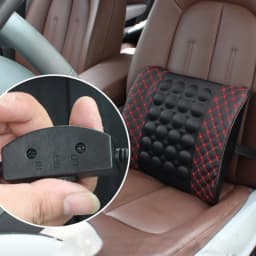 Electric Car Massage Lumbar Support Cushion Car Neck Pillow Seat Head Neck Auto Seat Back Cushion Waist Headrest Safety Support
