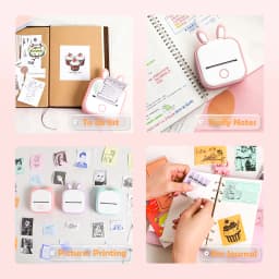Phomemo Thermal Paper for T02/M02X Portable Printer Self-adheisve Labels Sticky Fit DIY Photo Texts Study Notes 53mm Printing
