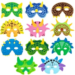 Dinosaur Party Favor Kids Birthday Dinosaur Masks Bracelet Keychain Ring Tattoo Sticker for Boy Dinosaur Birthday Party Supplies