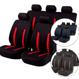 AUTOKING Car Accessories Interior Universal Polyester Car Seat Covers Set Sport Style Fit for Most Car SUV Van Seat Cushion