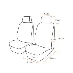 AUTOKING Car Accessories Interior Universal Polyester Car Seat Covers Set Sport Style Fit for Most Car SUV Van Seat Cushion