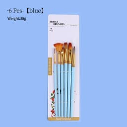 Nylon Hair Wooden Handle Artist Paint Brush Set Professional Oil Watercolor Acrylic Painting Brushes 3/6/10/12Pcs Art Supplies