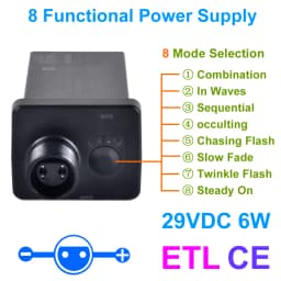 AC 90-240V To DC 29V US Plug 6W 8 Modes IP44 SELV LED Lights Switch Power Adapter For Holiday Decorative String Waterfall Lights