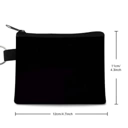 Women's Wallet Coin Purse Small Object Bag Key Ring Buckle Organizers Bags Black Canvas Pink Letter Pattern Print Series