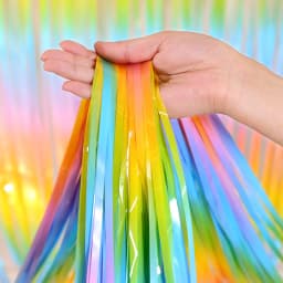 1*2M Macaron Pink Blue Fringe Curtain Door Rain Curtain Decor Photo Booth Backdrop Garland Wedding Birthday Party Decoration