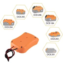 Battery Adapters For Makita/Bosch/Milwaukee/Dewlt/Black&Decker 18V Power Connector Adapter Dock Holder 14 Awg Wires