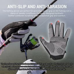 Noeby Fishing Gloves Non-slip Full Finger Outdoor Sun Protection Anti-UV Cycling Running Gloves Men Women Tackle
