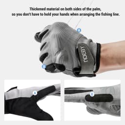 Noeby Fishing Gloves Non-slip Full Finger Outdoor Sun Protection Anti-UV Cycling Running Gloves Men Women Tackle
