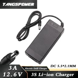 12.6V 3A Lithium Battery Charger For 3S Li-ion Battery Pack Fast Charging Fishing Light Electric Charger DC 5.5*2.1MM Connector