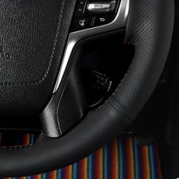 Anti-Slip Black Leather Car Steering Wheel Braid Cover For Toyota Land Cruiser 2016 2017 2018 2019 Land Cruiser Prado 2018