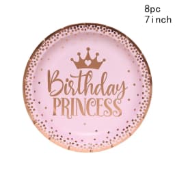 Pink One Birthday Crown Baby One Year Old Birthday Cheer First Birthday Rose Baby 1st Happy Birthday Party Decor Kids Girl Balon