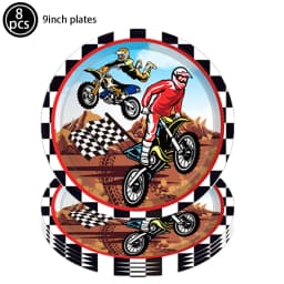 Motorcycle Model Cake Topper Motorbike Theme Kids Party Decor Picks Happy Birthday Cake Topper for Boy Man’s Birthday Decoration