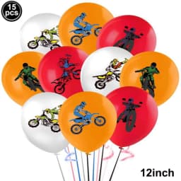 Motorcycle Model Cake Topper Motorbike Theme Kids Party Decor Picks Happy Birthday Cake Topper for Boy Man’s Birthday Decoration