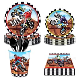 Motorcycle Model Cake Topper Motorbike Theme Kids Party Decor Picks Happy Birthday Cake Topper for Boy Man’s Birthday Decoration