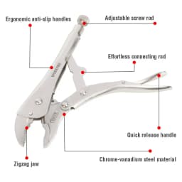 Locking Pliers Set CRV Lock Pliers Curved Jaw Pliers Straight Long Nose C Clamp Locking Clamp Multi-function Welding Tools