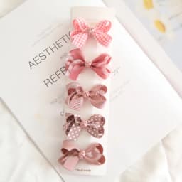 5Pcs/Lot Children's Headwear Baby Hair Accessories Clip Bows For Girls All Cloth Hairpin