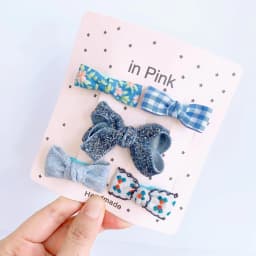 5Pcs/Lot Children's Headwear Baby Hair Accessories Clip Bows For Girls All Cloth Hairpin