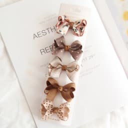 5Pcs/Lot Children's Headwear Baby Hair Accessories Clip Bows For Girls All Cloth Hairpin