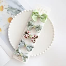 5Pcs/Lot Children's Headwear Baby Hair Accessories Clip Bows For Girls All Cloth Hairpin
