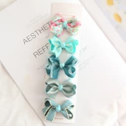5Pcs/Lot Children's Headwear Baby Hair Accessories Clip Bows For Girls All Cloth Hairpin
