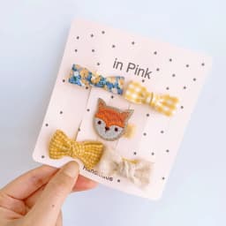 5Pcs/Lot Children's Headwear Baby Hair Accessories Clip Bows For Girls All Cloth Hairpin