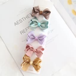 5Pcs/Lot Children's Headwear Baby Hair Accessories Clip Bows For Girls All Cloth Hairpin