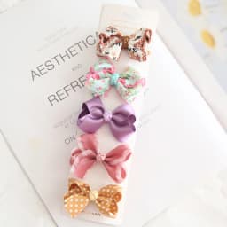 5Pcs/Lot Children's Headwear Baby Hair Accessories Clip Bows For Girls All Cloth Hairpin
