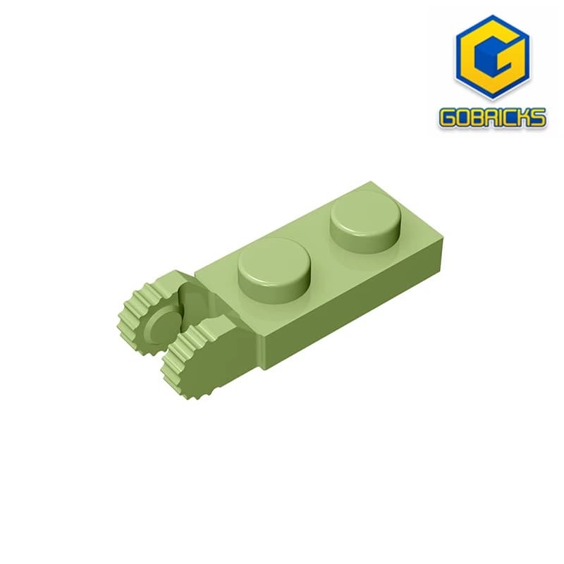 MOC PARTS GDS-821 PLATE 1X2 W/FORK/VERTICAL/END Single side hinged plate (teeth) compatible with lego 44302 children's toys
