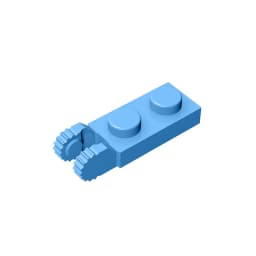 MOC PARTS GDS-821 PLATE 1X2 W/FORK/VERTICAL/END Single side hinged plate (teeth) compatible with lego 44302 children's toys