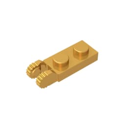 MOC PARTS GDS-821 PLATE 1X2 W/FORK/VERTICAL/END Single side hinged plate (teeth) compatible with lego 44302 children's toys