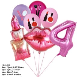 1set Lipstick Bridal Shower Foil Latex Balloons Kiss Me Mouth Wedding Helium Balls Spa Party Decorations Adult Air Globo Toys